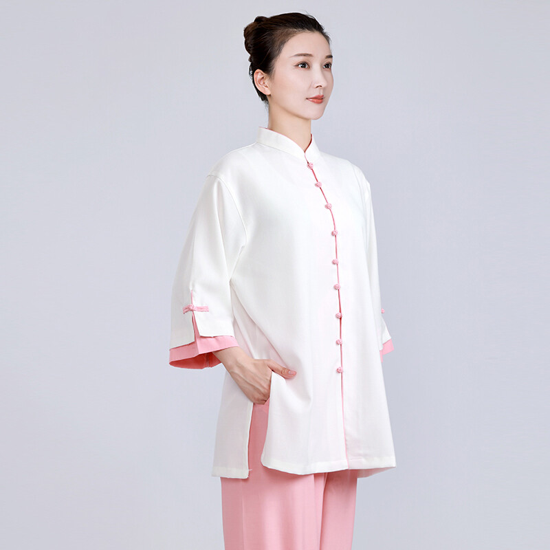 Summer Breathable Short Sleeve Kung Fu Shirts Wing Chun Training Vintage Sport