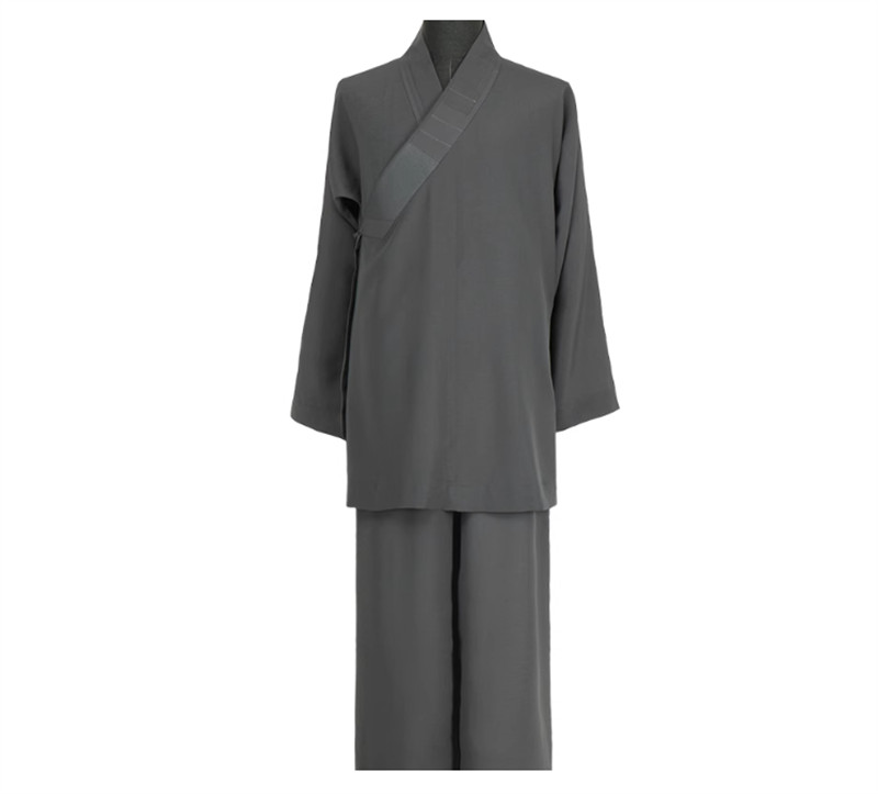 STOCK Buddhist Shaolin Monk Robe Full Set Linen Kung Fu Suit Uniforms Meditation