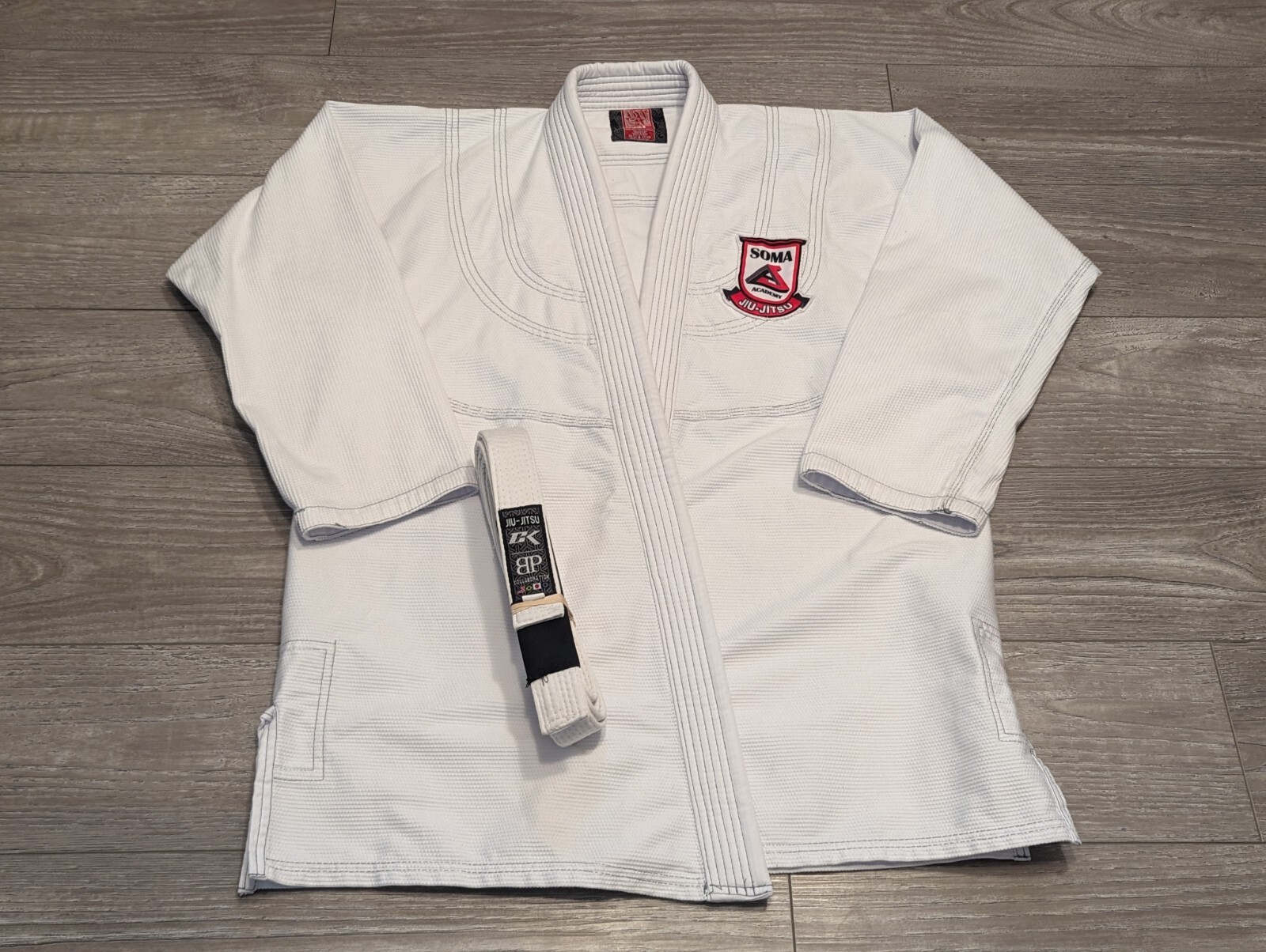 Break Point BP A3 White Uniform Top Soma Academy Jiu jitsu MMA Adult w/CK Belt