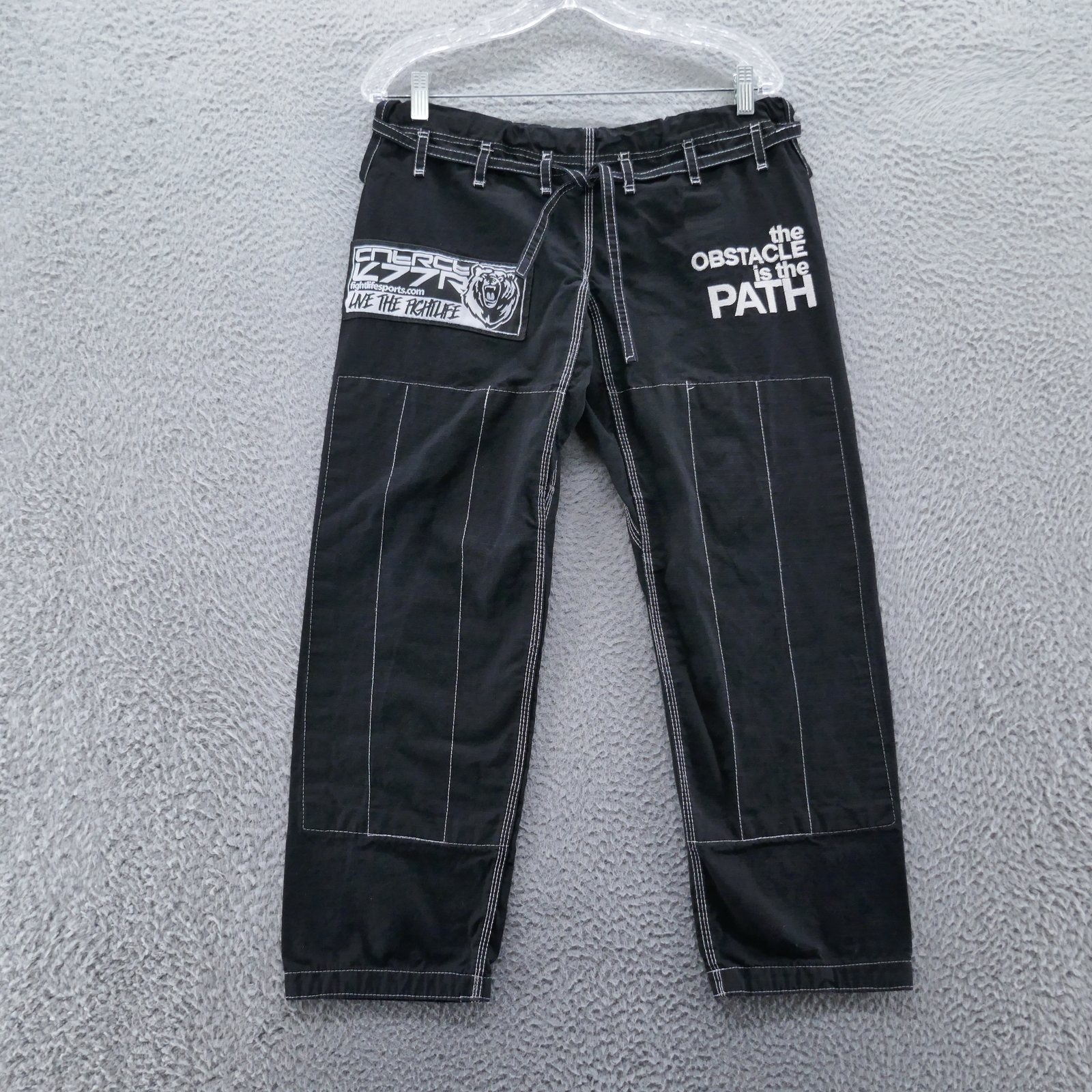 CK Contract Killer Kids Fight Life Jiu Jitsu Pants K3 32×27 Black Martial Arts