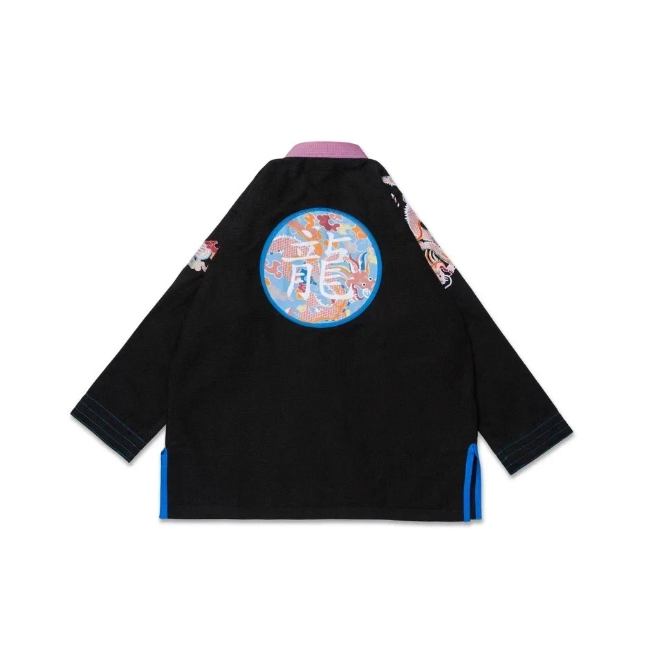 Albino and Preto Year of the Dragon Black BJJ Gi Jiu Jitsu Kimono 450 GSM