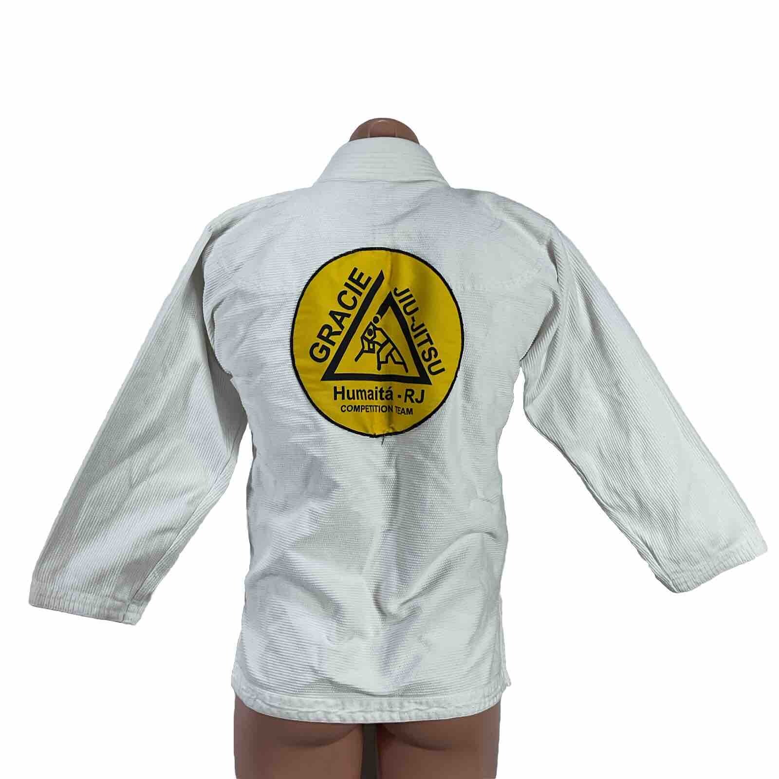 Jiu Jitsu Gi Mens A0 Kimono White Robe Gracie Humaita Martial Arts MMA Uniform