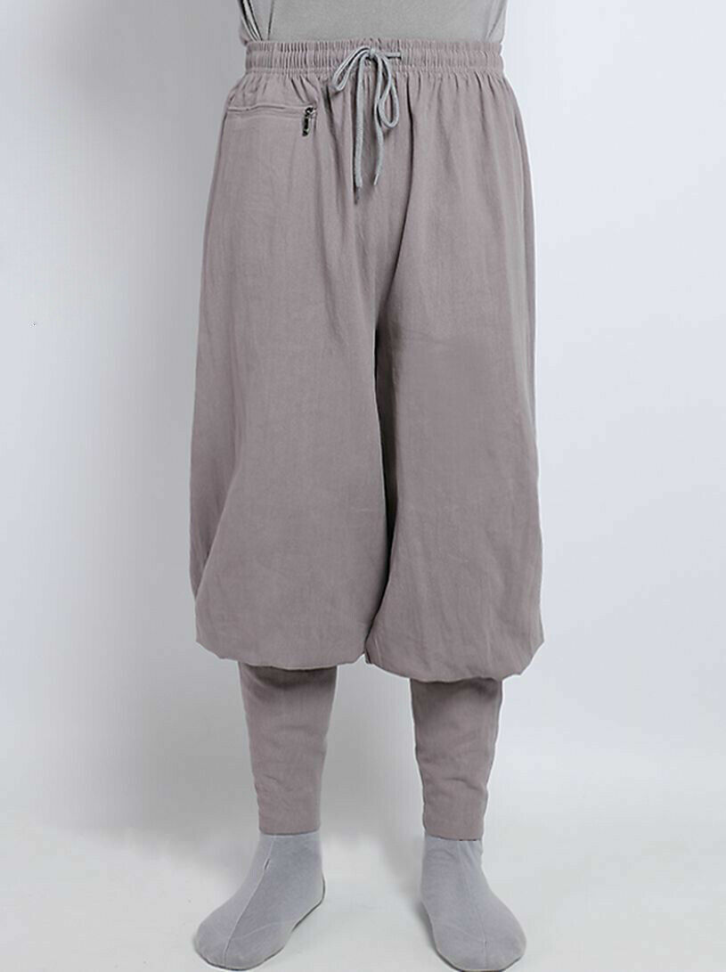 Buddhist Zen Martial Arts Linen Pants High Quality Shaolin Monk Kung Fu Pants