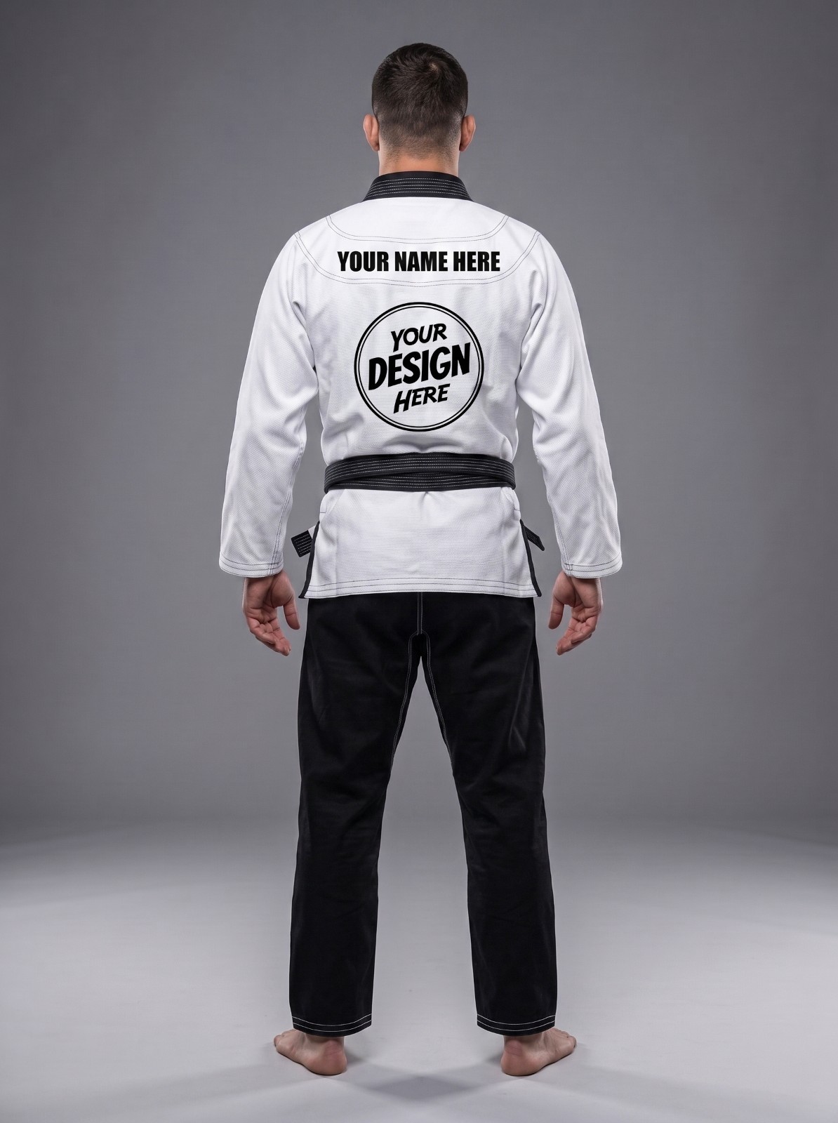 Custom White BJJ Gi 450 GSM Pearl Weave | Inner Lining | Personalized