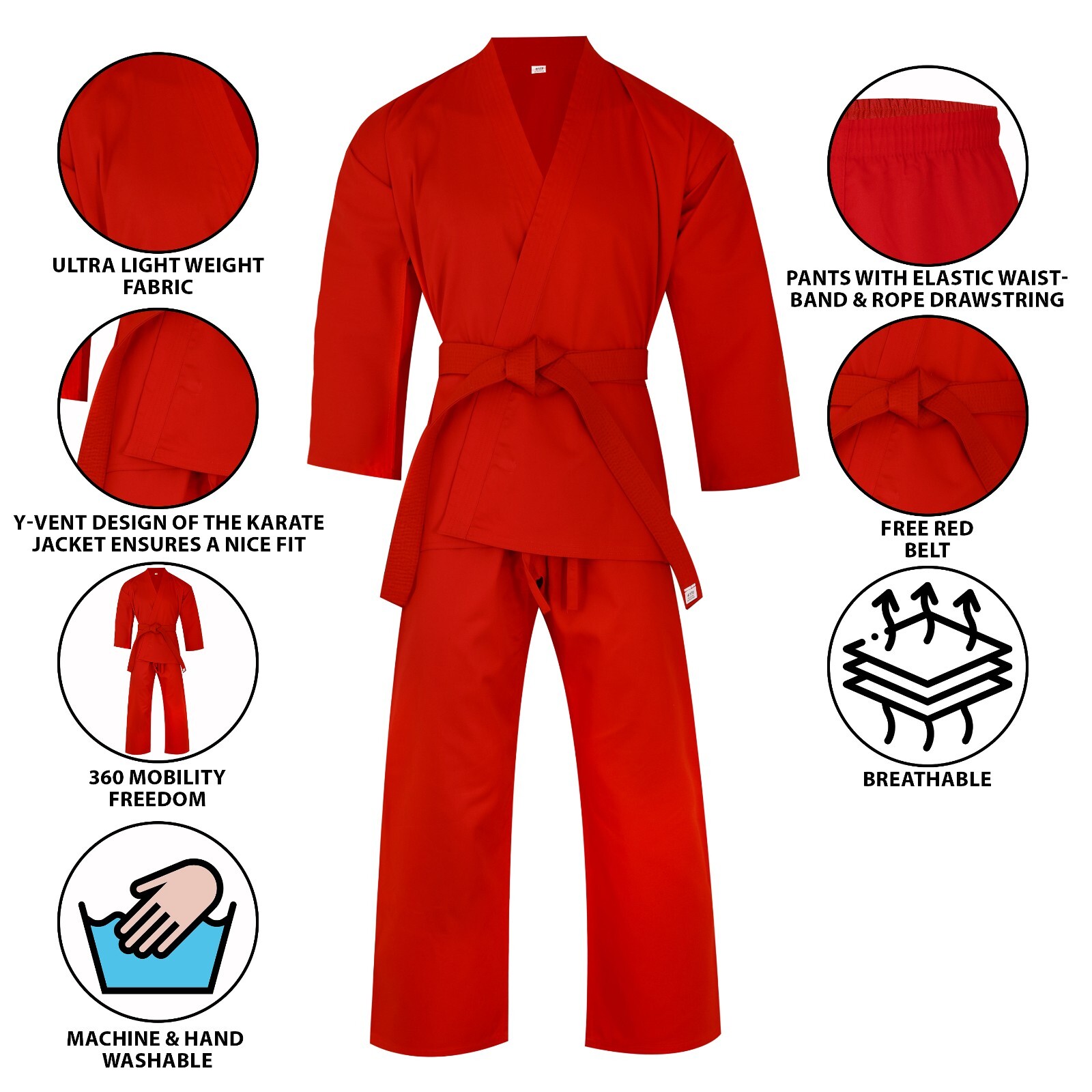 Martial Arts Karate uniform lightweight kids and adult training Gi MMA Fighter