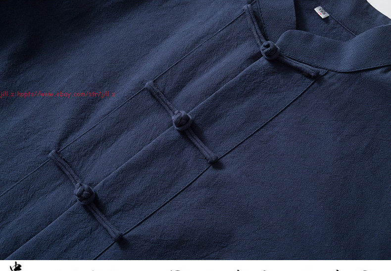 Men Chinese Traditional Linen Cotton Tai Chi Kung Fu Uniform buckle Shirt+pants