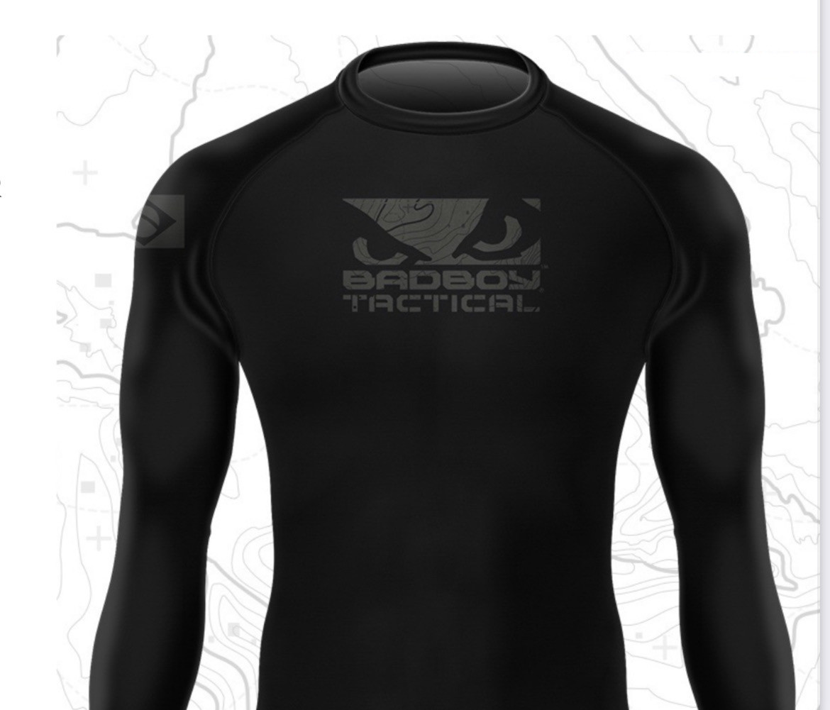 New Bad Boy Tactical Rashguard Black Sniper Gi MMA BJJ Made in Brazil Adult