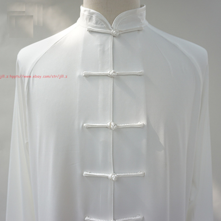Men Women Milk silks Tai chi Uniforms Wushu Martial arts Kung fu Wing Chun Suit