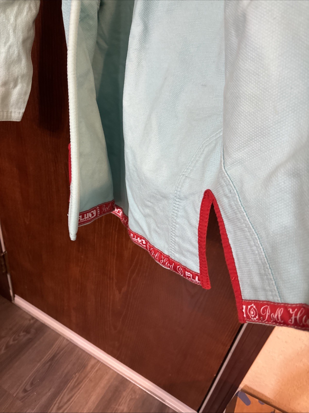 FLUORY Heavyweight Grappling Kimono Women’s Size F2 Teal/Red EUC