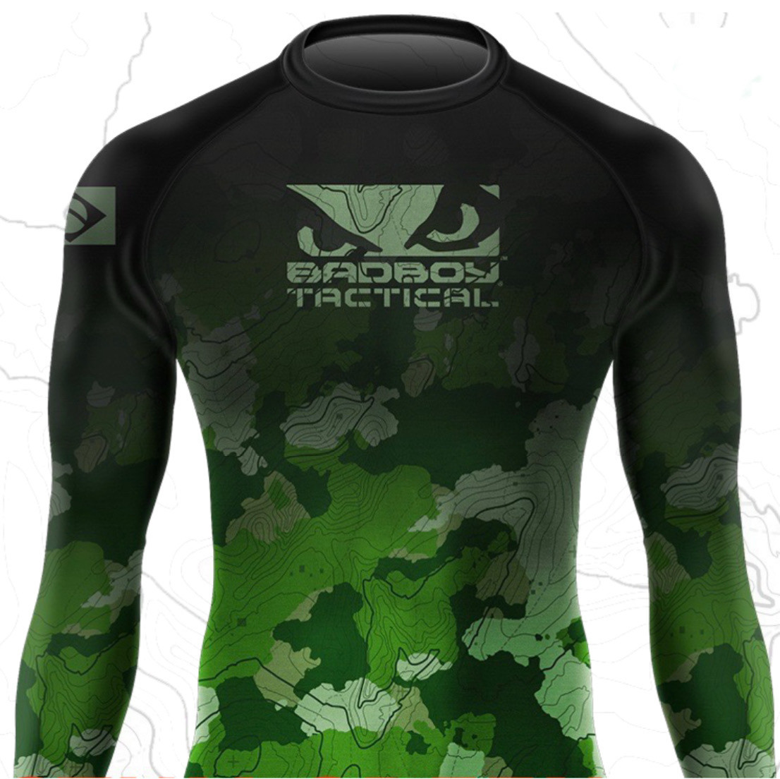 New Bad Boy Tactical Rashguard Green Florest Gi MMA BJJ Made in Brazil Adult