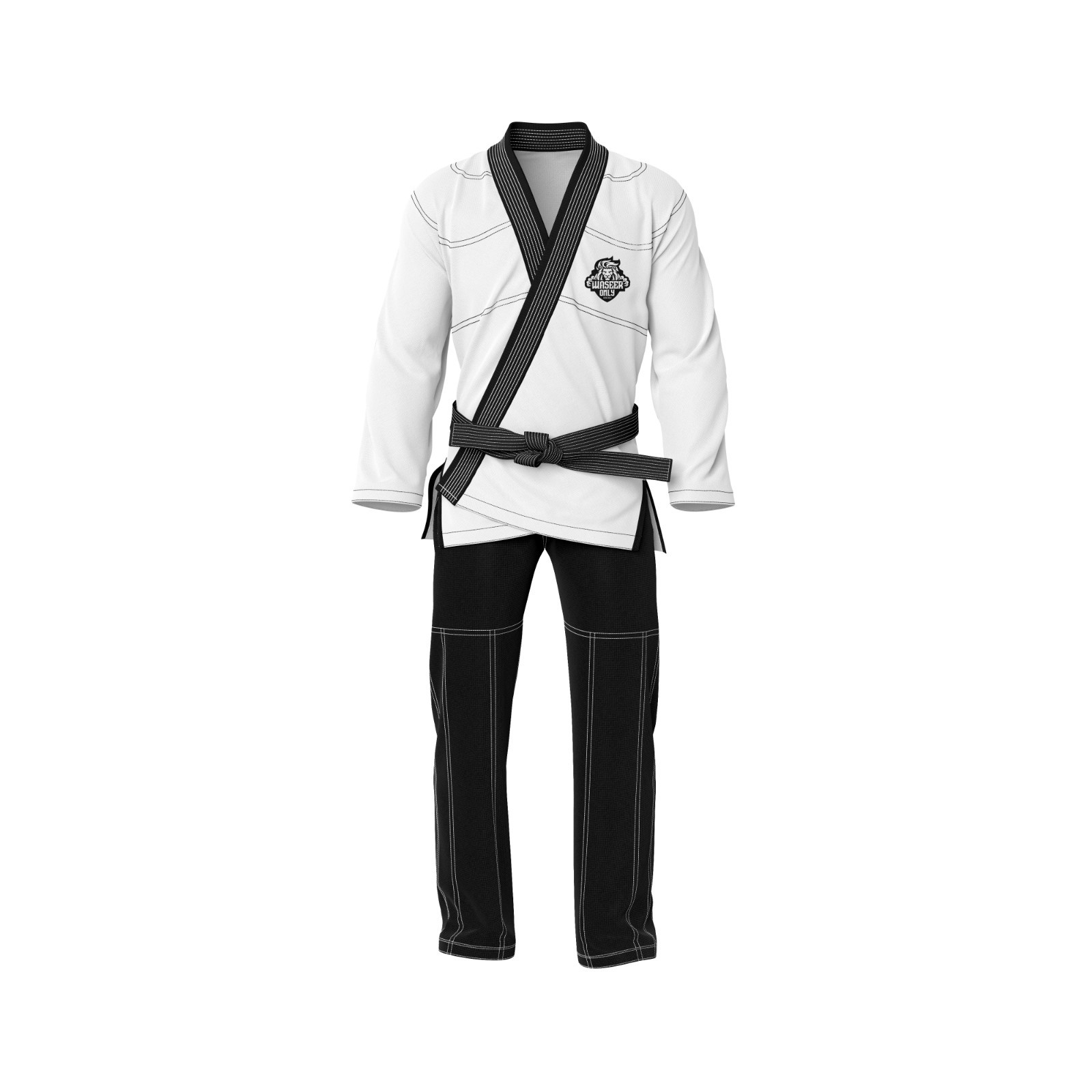 Premium Custom BJJ Gi | White 450 GSM Pearl Weave | 10 oz Ripstop Cotton Pants