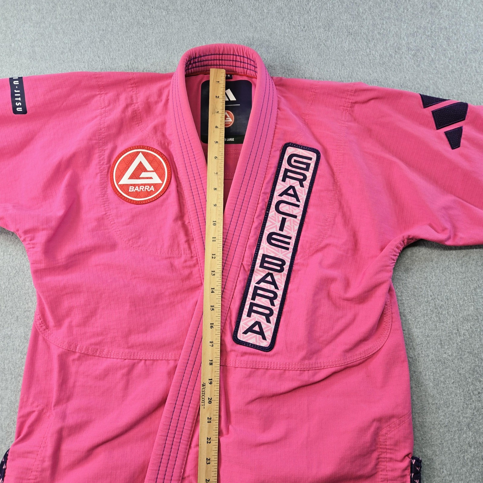 Adidas Jiu-Jitsu Gi Jacket Womens XL Pink Gracie Barra F4 X-Large Patch No Belt