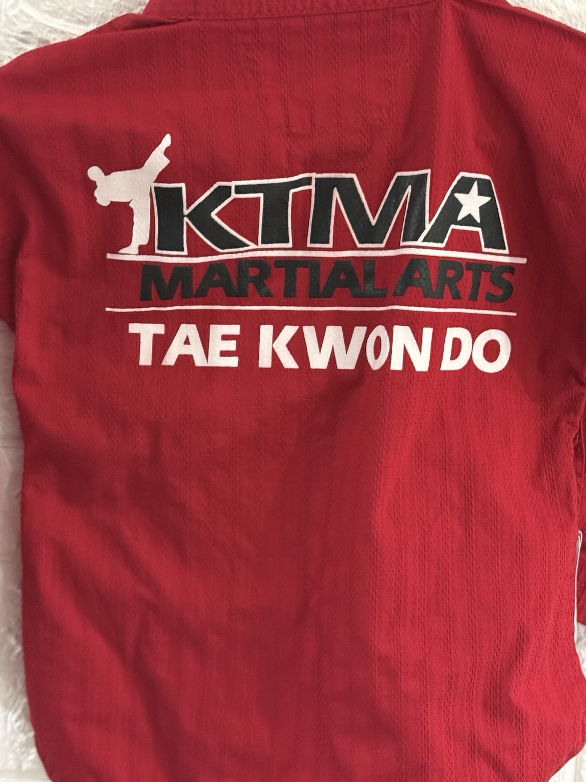 Tusah Kids World Taekwondo Red Shirt Size 000 Uniform Ktma Martial Arts