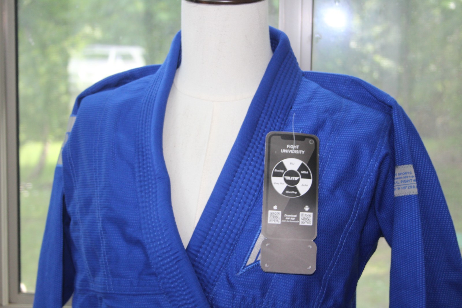 NWT ELITE Martial Arts F2 Blue MMA Judo Muay Thai Set Top Pants gis uniform