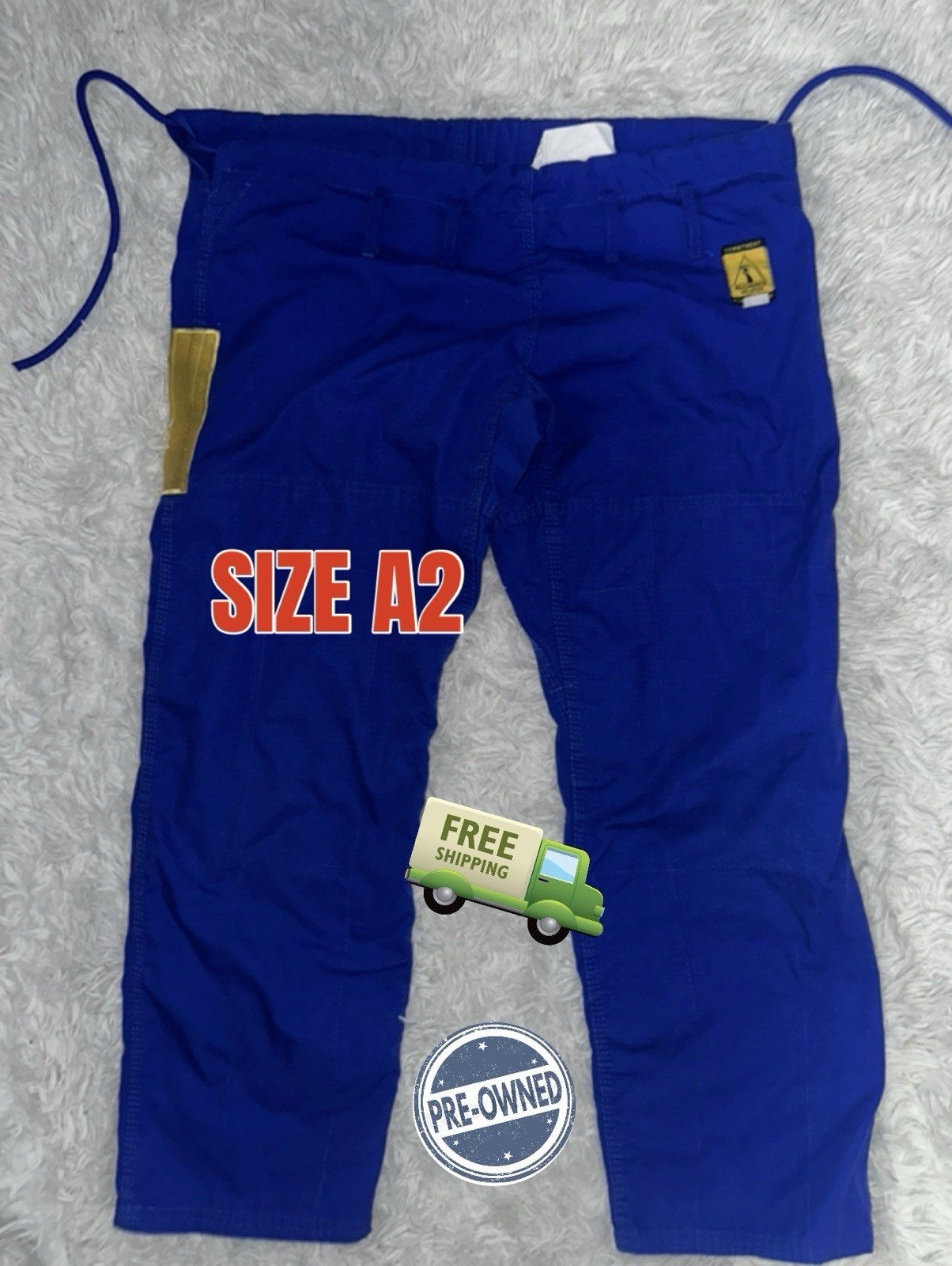 FUJI X ALLIANCE SEKAI BJJ GI BLUE SIZE A2 BOTTOMS PANTS ONLY