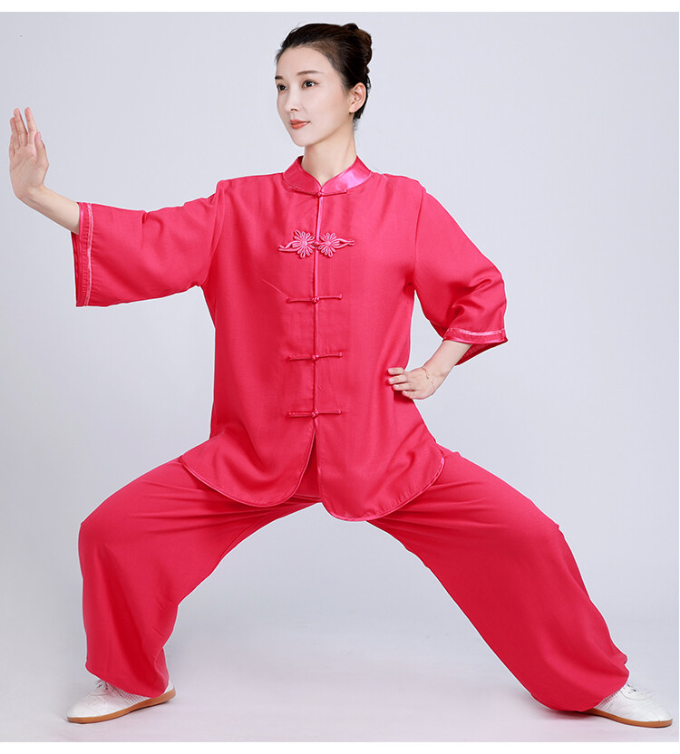 Summer Breathable Short Sleeve Kung Fu Shirts Wing Chun Training Vintage Sport