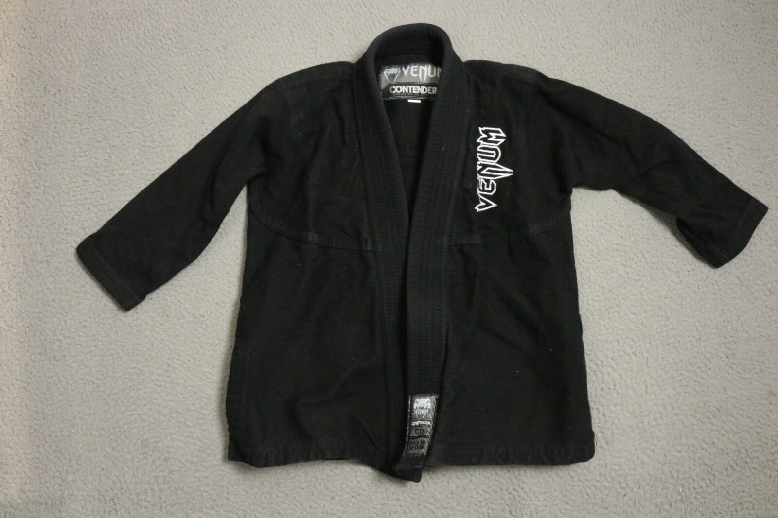 Venum Contender Youth Size C0 Black Official Jiu Jitsu