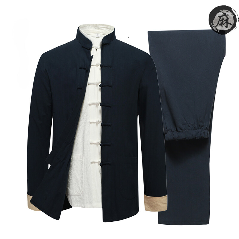 3pcs/set cotton&linen tang suit kung fu tai chi clothing martial arts uniforms