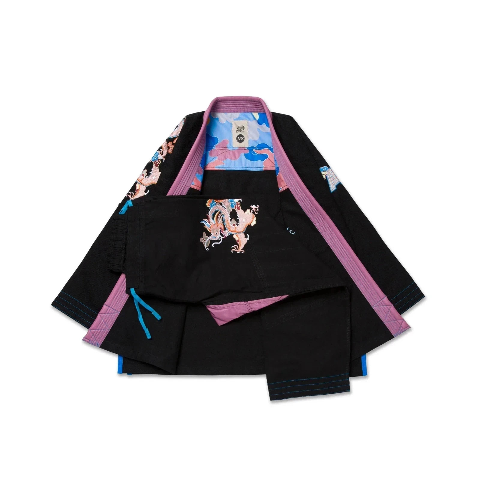 Albino and Preto Year of the Dragon Black BJJ Gi JIU JITSU Kimono 450GSM
