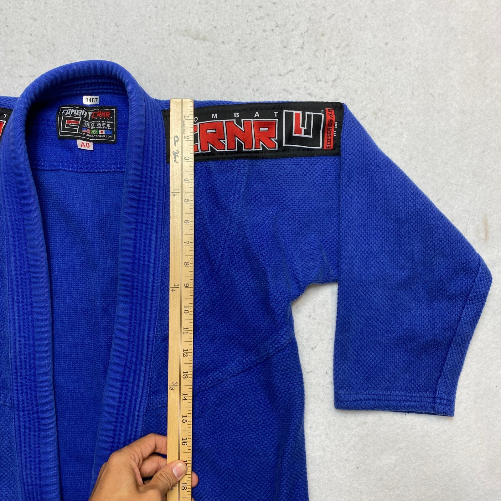 Combat Corner CRNR Size A0 Professional BJJ Gi Blue Martial Arts Uniform Set