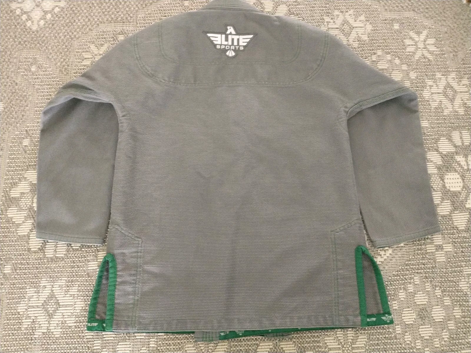 Elite Sports BJJ Gi Top A2 Gray Brazilian Jiu Jitsu MMA Combat Adult Retro 🥋