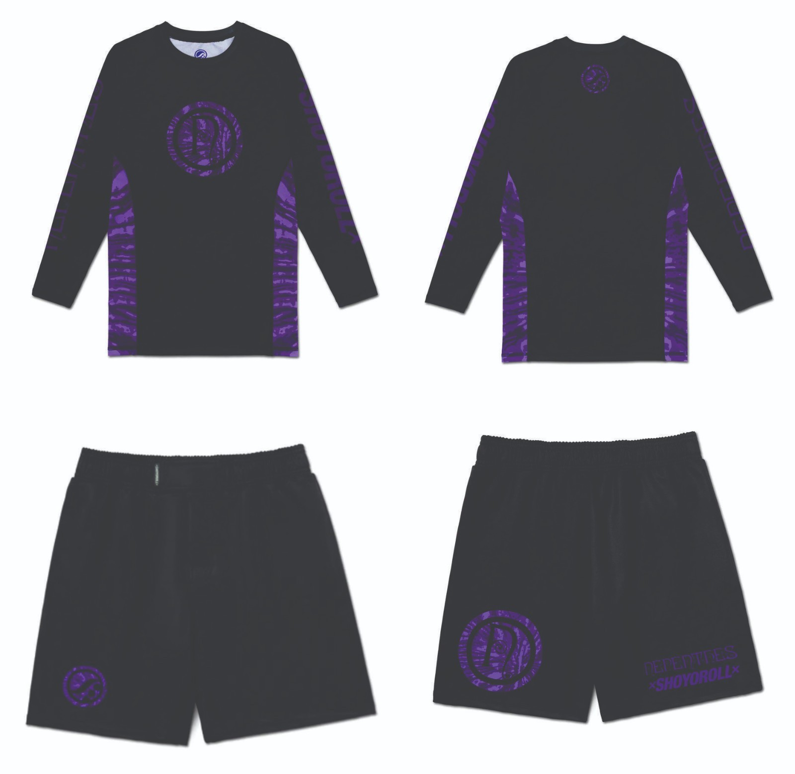 Shoyoroll NEPENTHES LS Training Rash Guard LS & Shorts Kimonos Bjj Brazilian