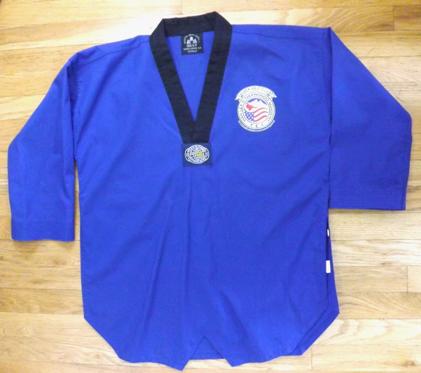 Authentic Kids Blue TAE KWON DO Martial Arts Uniform with Whte Belt Size 3 0/170