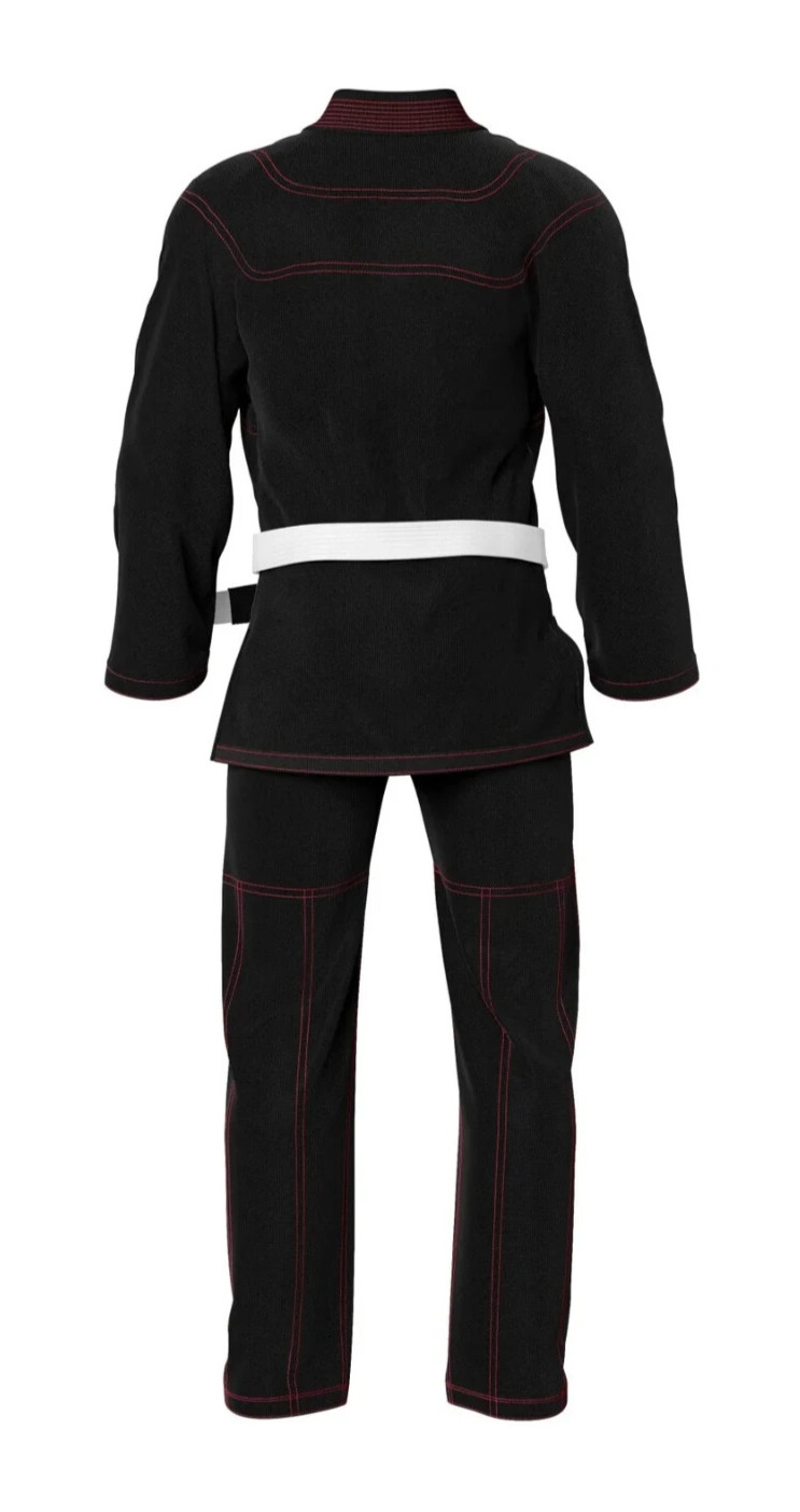 Martial Sports Brazilian Jiu Jitsu Gi Uniform – Black/Red, Free Belt, Free Ship