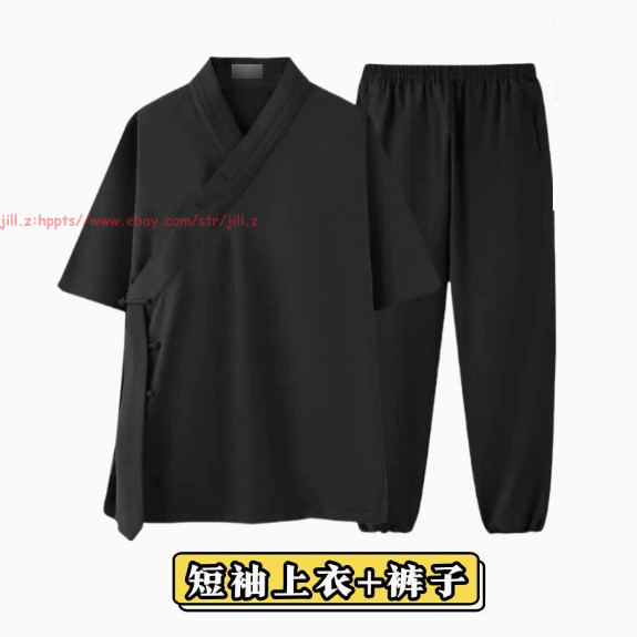 Summer Wudang Taoist costume Chinese Clothing Hanfu Wear Kung Fu Tai Chi Uniform