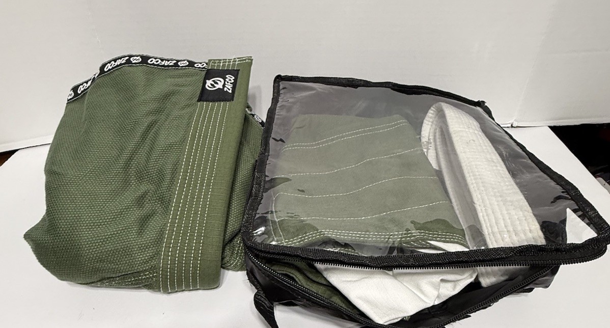 Zafco Green Jiu Jitsu BJJ Gi Size K-0 Boys Girls White Belt New In Bag
