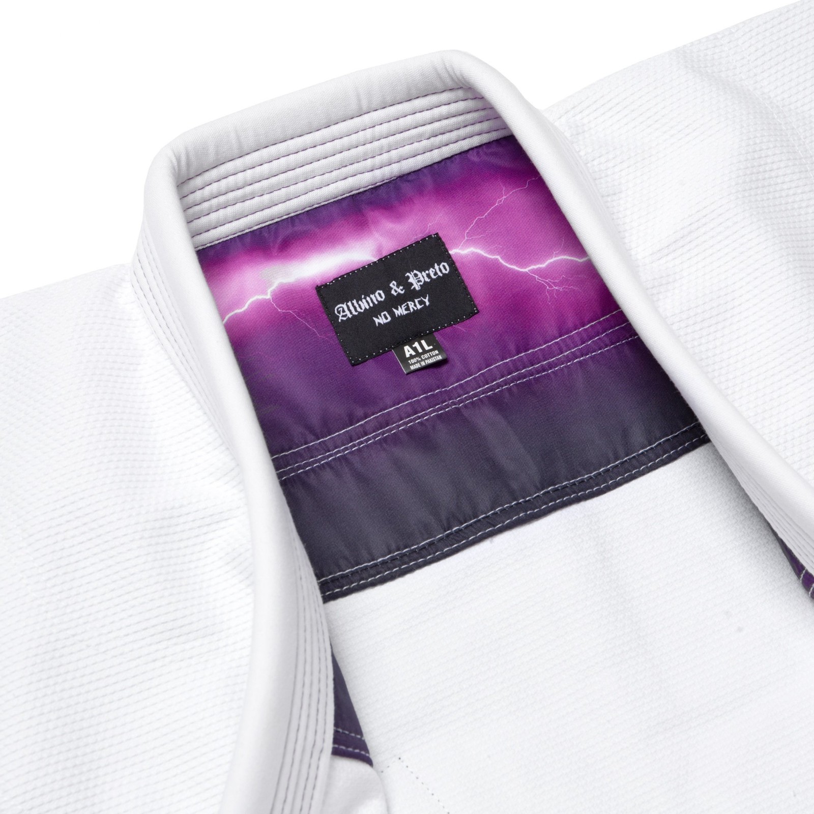 Albino & Preto Batch #85 No Mercy White BJJ Gi with Gi Bag | A&P Limited Edition
