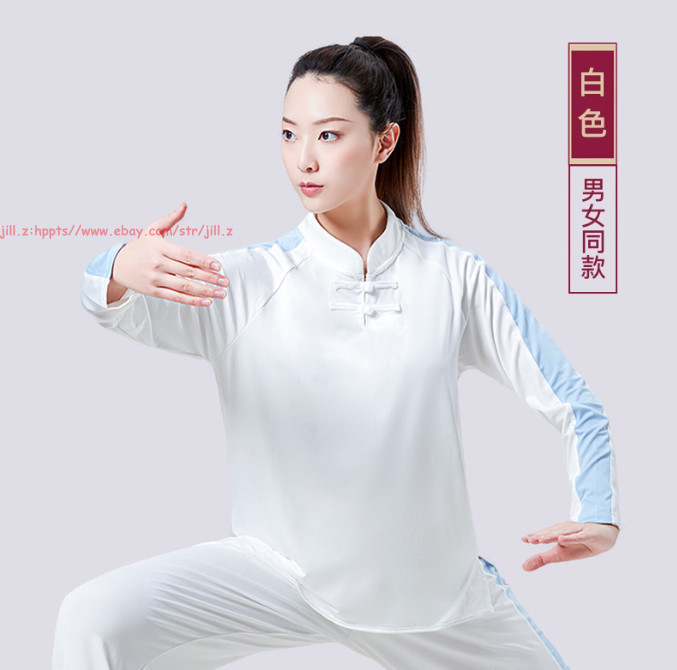 Unisex milk silk Chinese Tai Chi Uniform Kung Fu martial arts Wing Chun Clothing