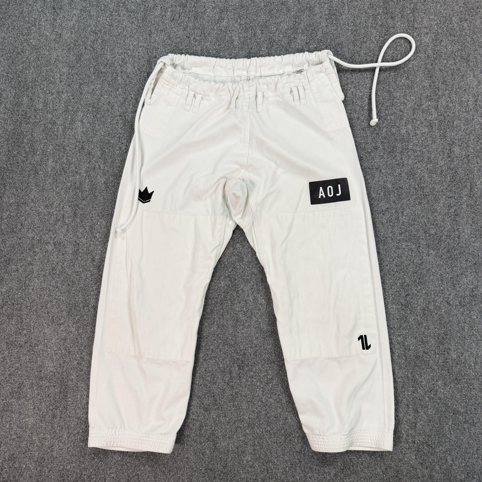 Kingz Gi Jiu Jitsu Uniform Set Mens Small A1 White AOJ Art Of Jiu Jitsu
