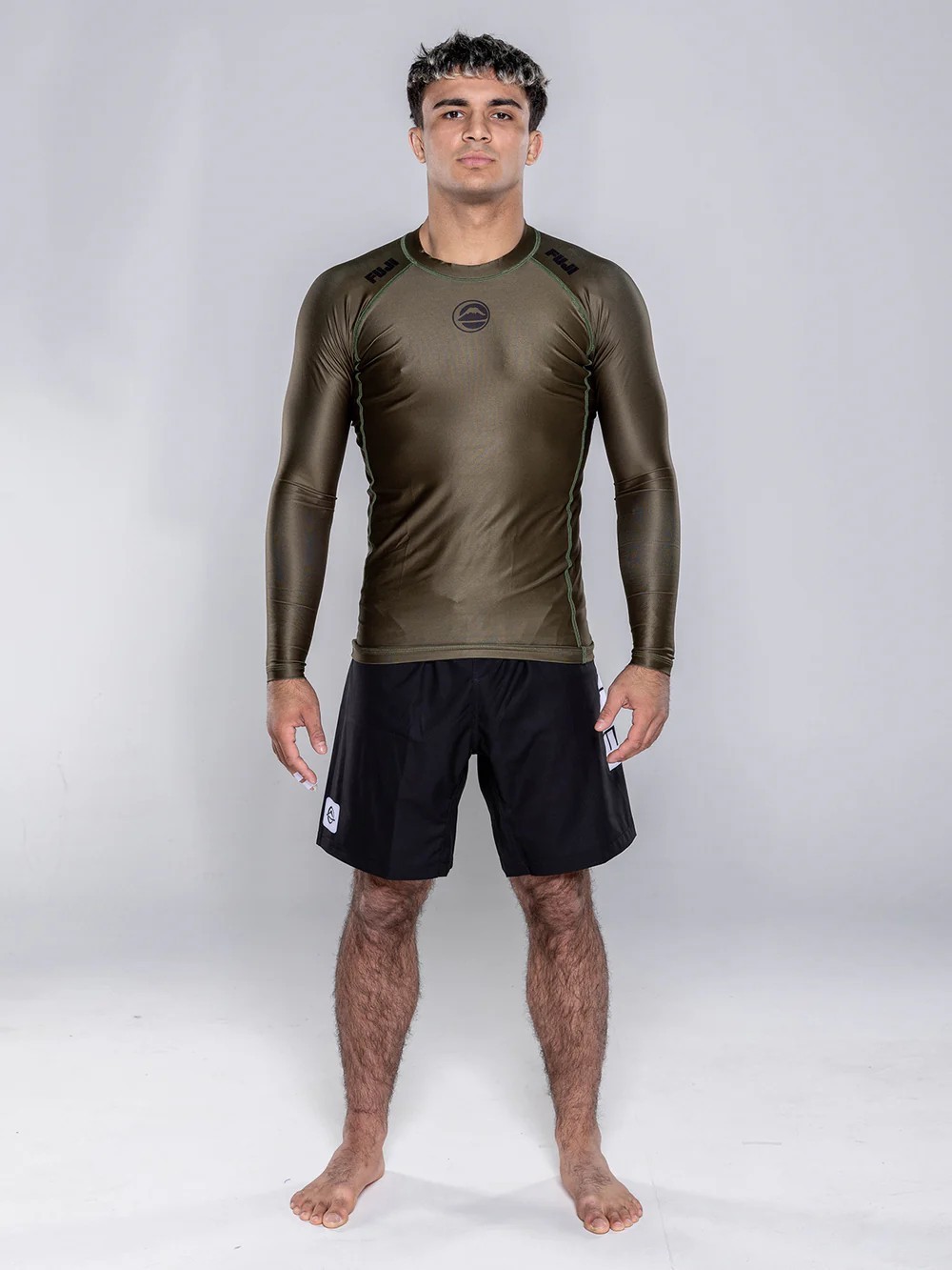 Fuji Baseline 2.0 IBJJF Ranked BJJ LongSleeve LS Rashguard – Military Green