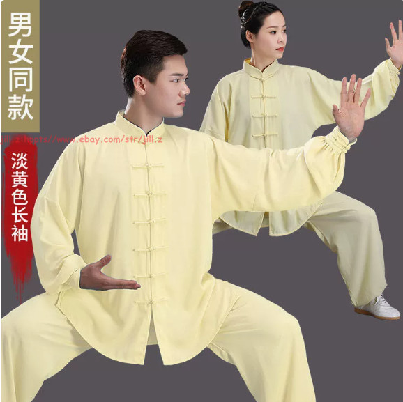 Women Men Cotton Kung Fu Tai Chi Uniform Martial Arts Clothing morning exercise