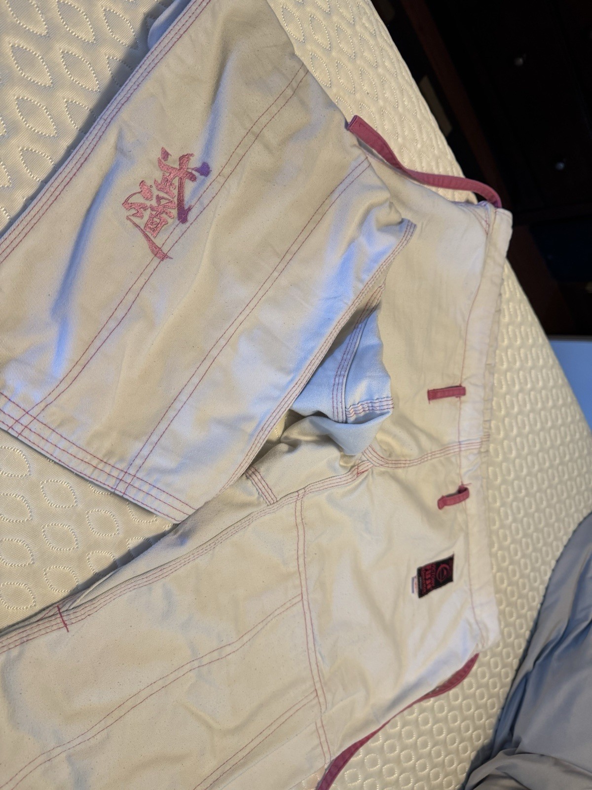 Fuji Victory BJJ Thick Kimono And Bottoms, Cherry Blossom Details, Size W2