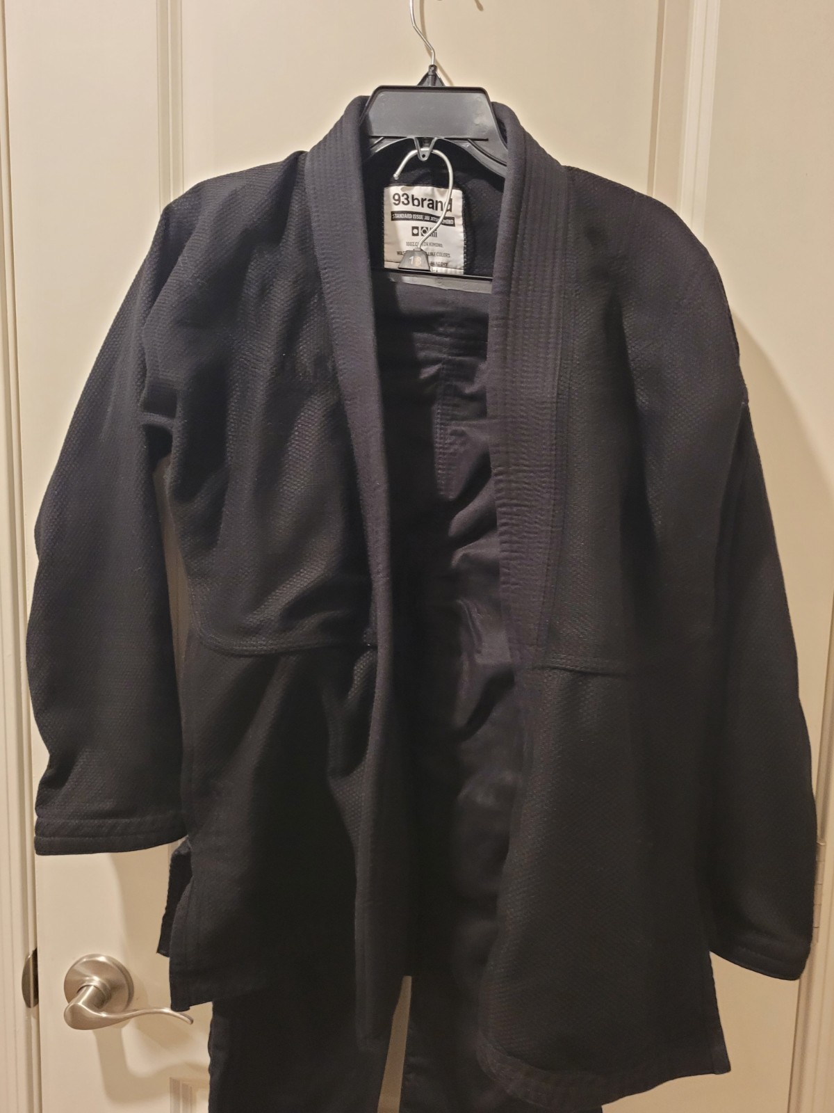 93 Brand Brazilian Jiu Jitsu no issue BJJ GI solid Black F3 Adult large