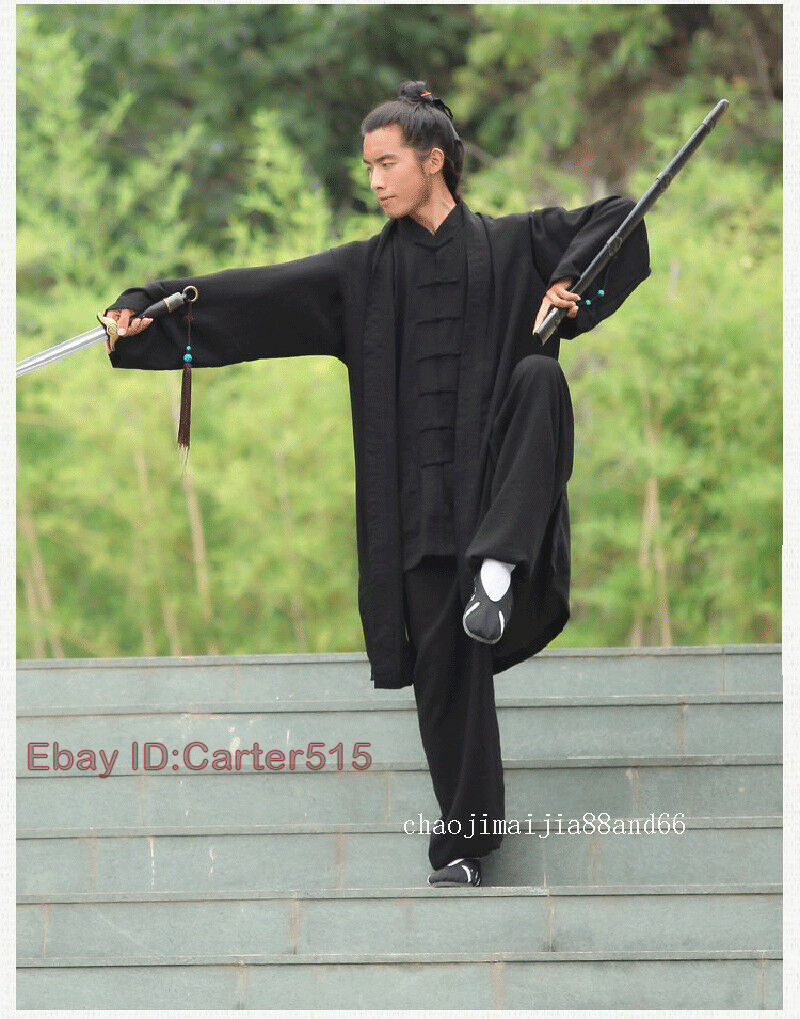 3 Pieces Wudang Taoist Robe Kung Fu Tai Chi Suit Martial Arts Wu Shu Uniform