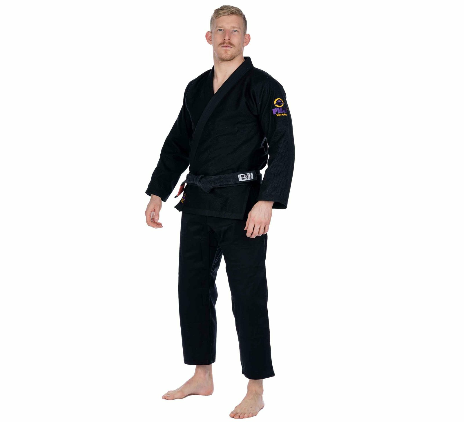 Fuji Sports All Around Mens Brazilian Jiu Jitsu Gi BJJ – Gold – Black w Purple
