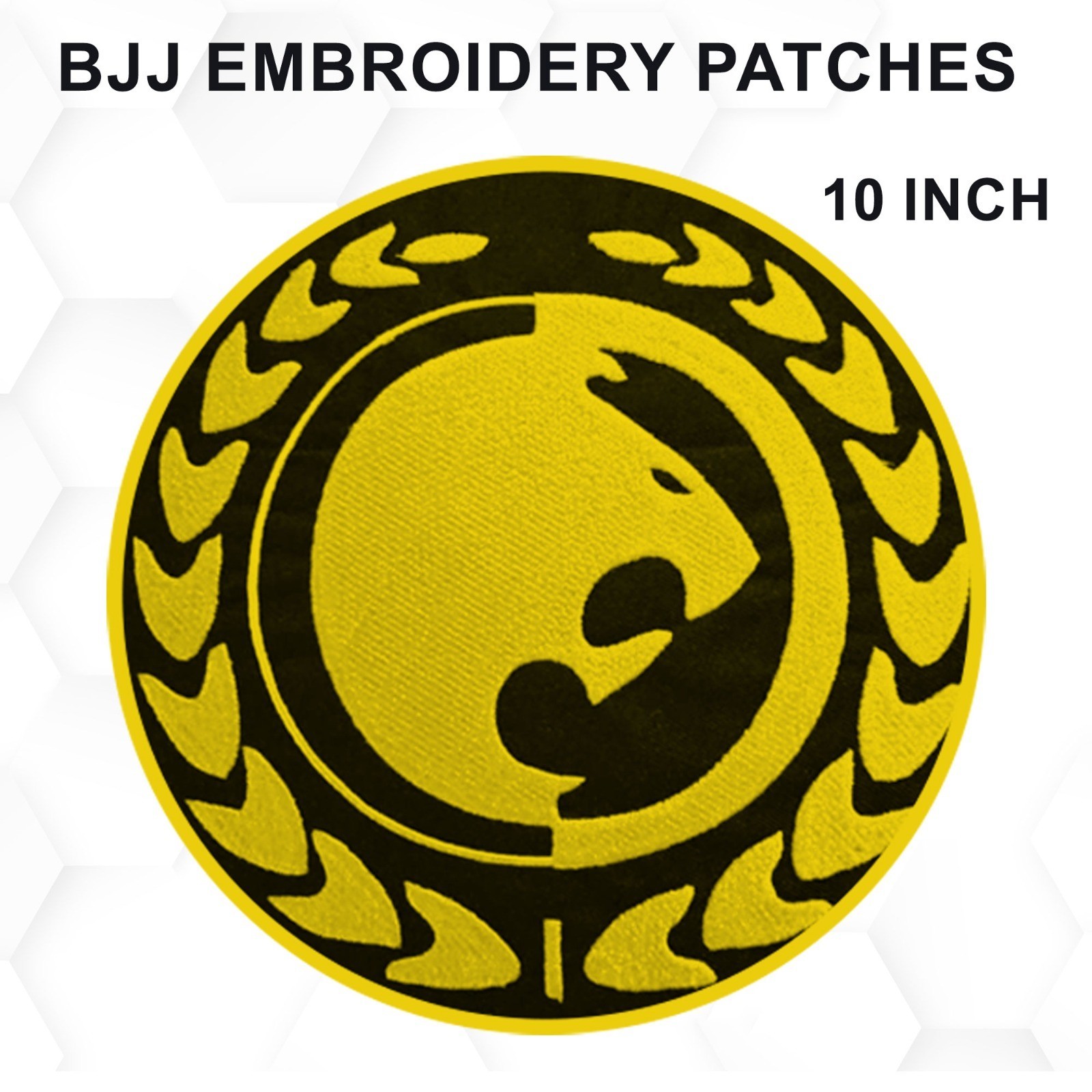 Renzo Gracie Jiu Jitsu Embroidered Patch Set 3pcs | BJJ Gi Martial Arts Patches