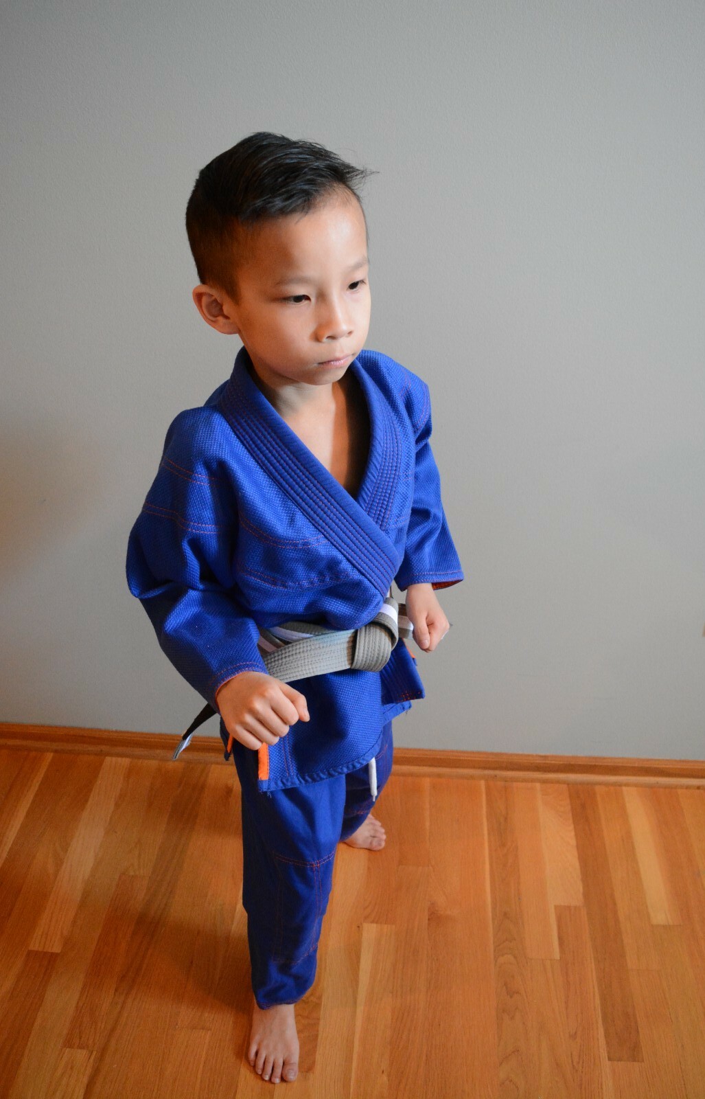 Youth Brazilian Jiu Jitsu Belt Kid BJJ Grey Belt Size XL 100% Handmade