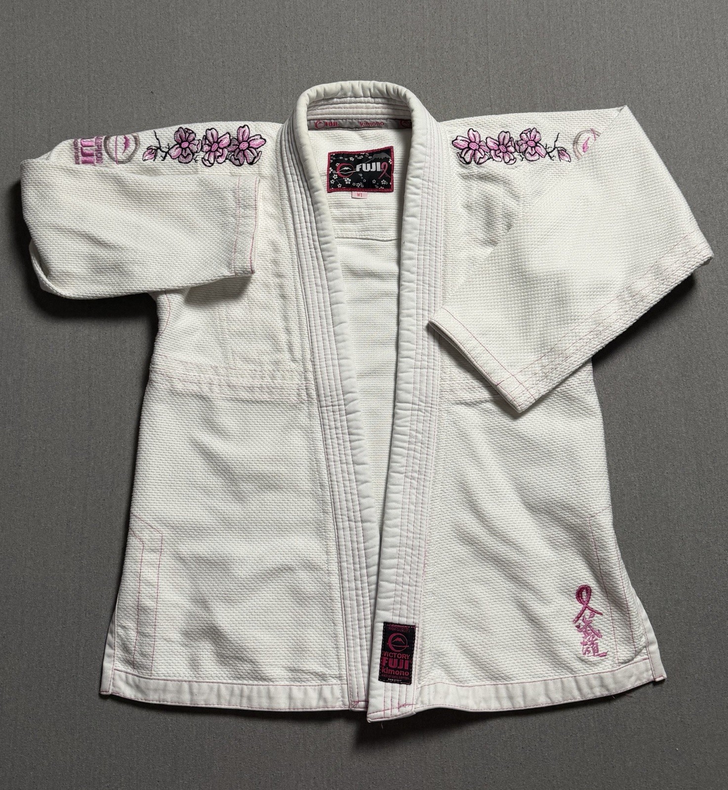 Fuji Kimono Champion Jacket W1 Cherry Blossom Jiu-Jitsu Gi Embroidered Cancer