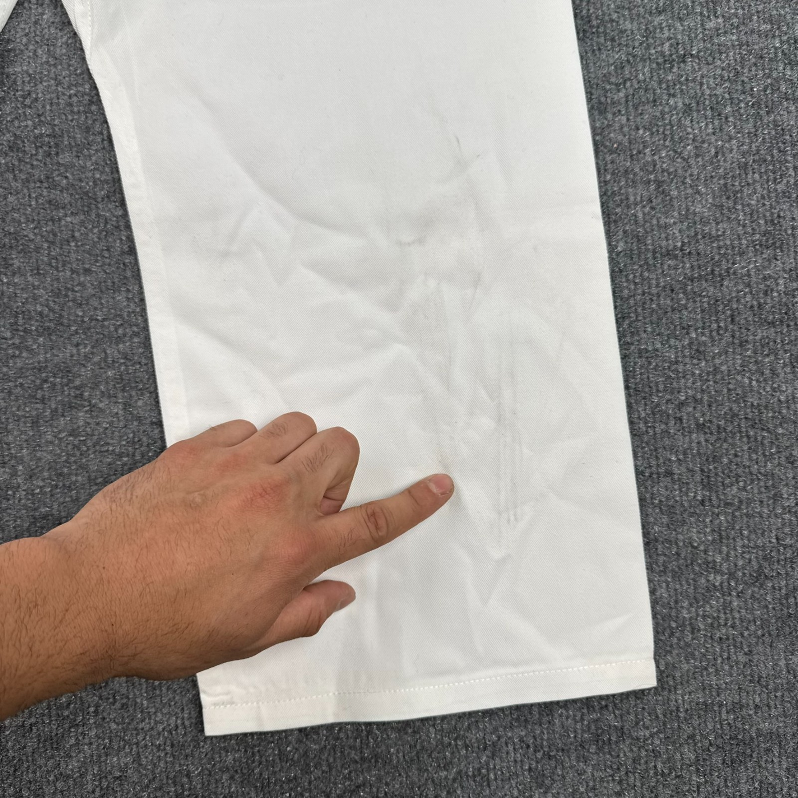 Century Martial Arts Pants Size 3 White Karate Taekwondo Drawstring Stained