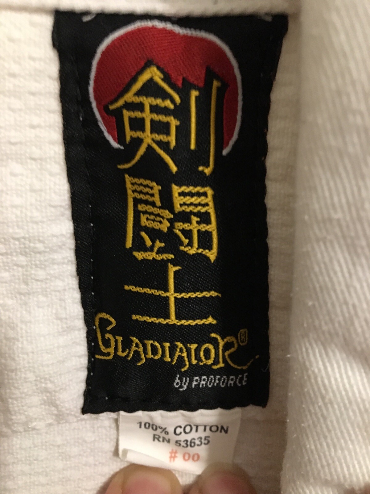 Jiu Jitsu Pro Force Gladiator 100% Cotton White Kimono Gi Size #00 child 10-12