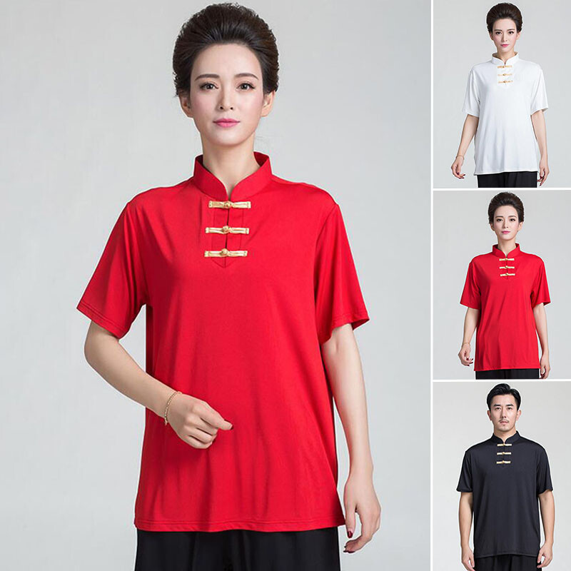 Milk Silk Chinese Kung Fu Tai Chi Shirt T-shirt Martial Arts Wingchun Uniform