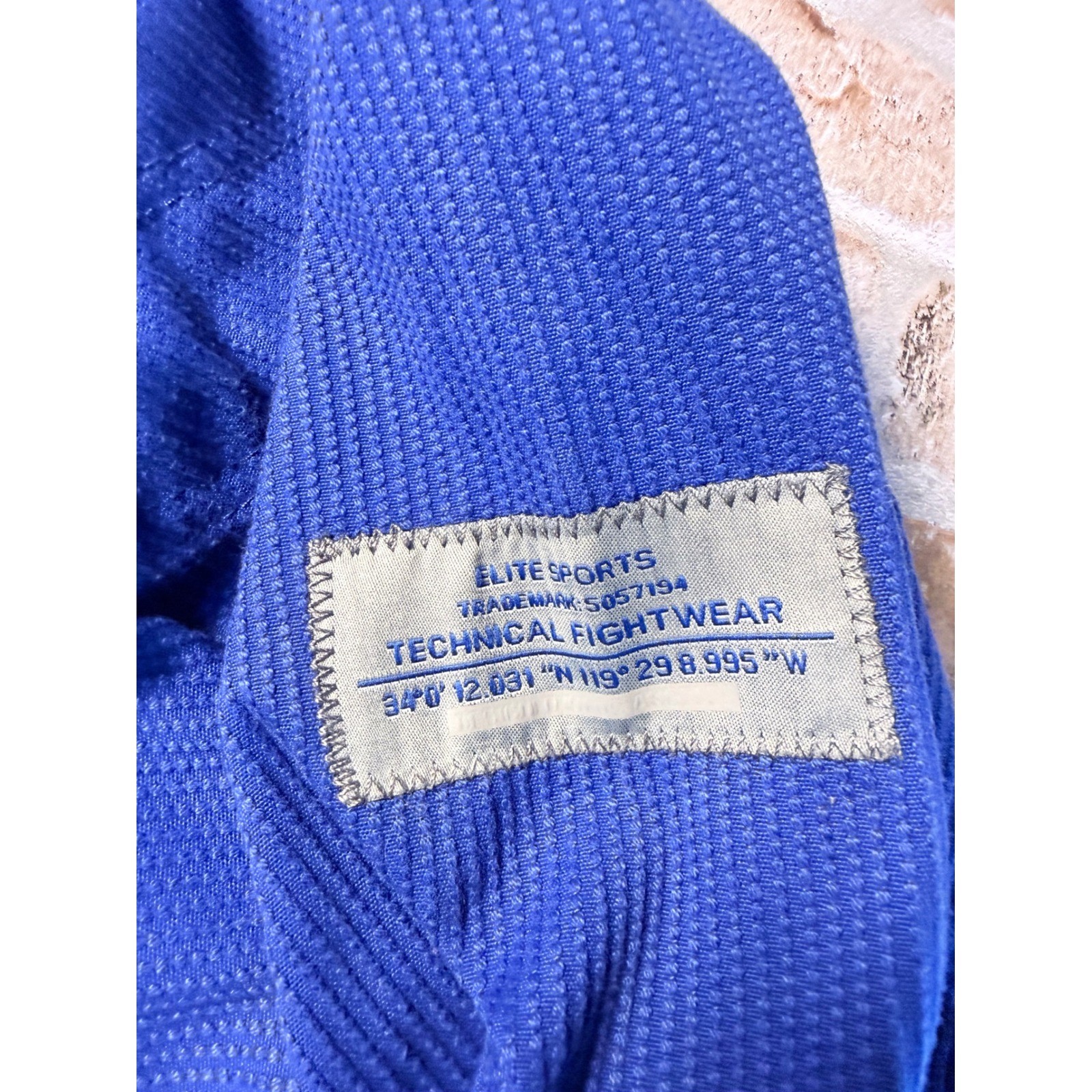 Elite Sports Blue BJJ Gi Jacket Technical Fightwear Martial Arts Size C3