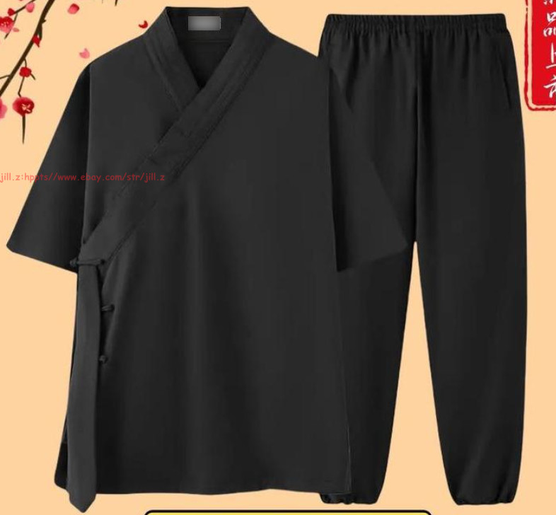 Summer Wudang Taoist costume Chinese Clothing Hanfu Wear Kung Fu Tai Chi Uniform