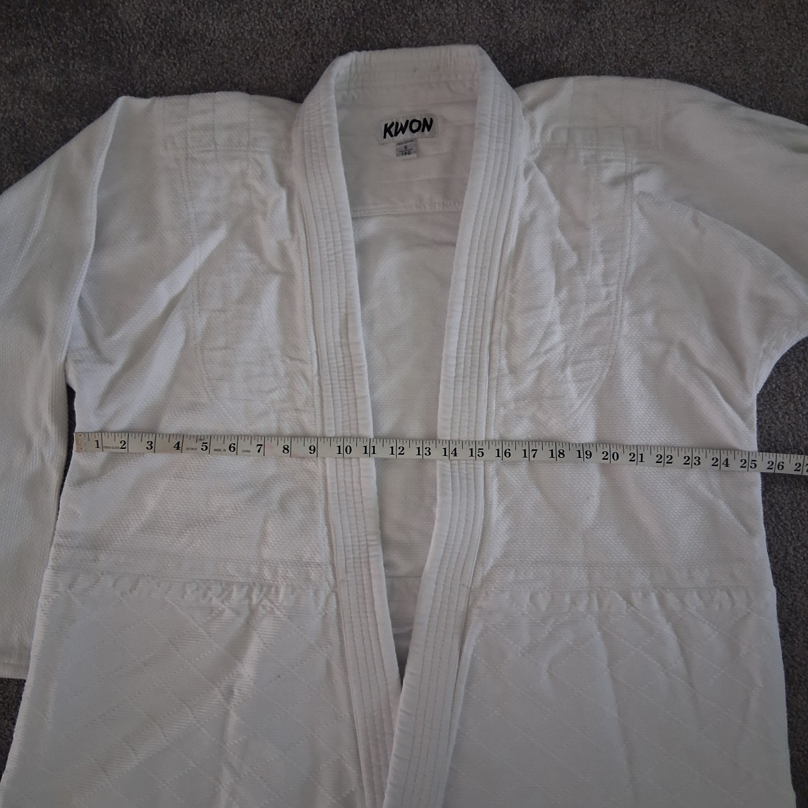 KWON White Judo Jiu-Jitsu Gi Uniform Set – Size 5 Thick Heavyweight 3-Piece