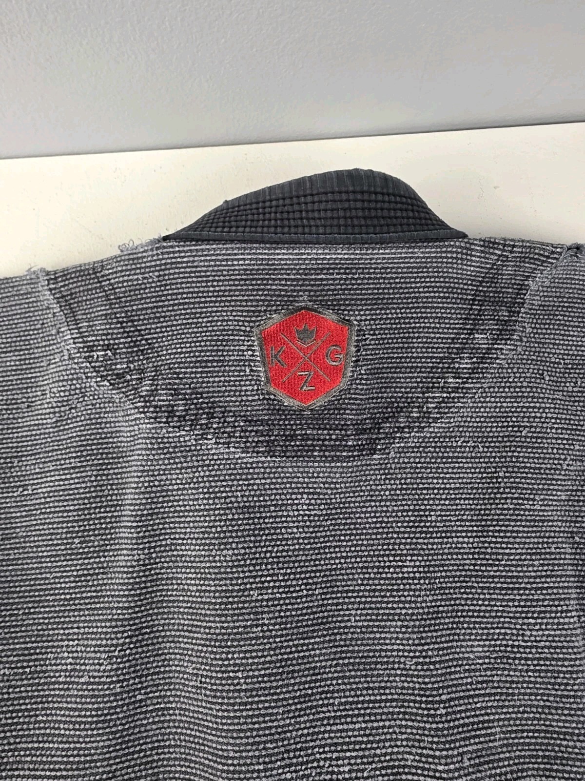 VTG KINGZ KIMONO Gray/Blue Gi Top A2H MMA Judo Jiu Jitsu Distressed Ultralight