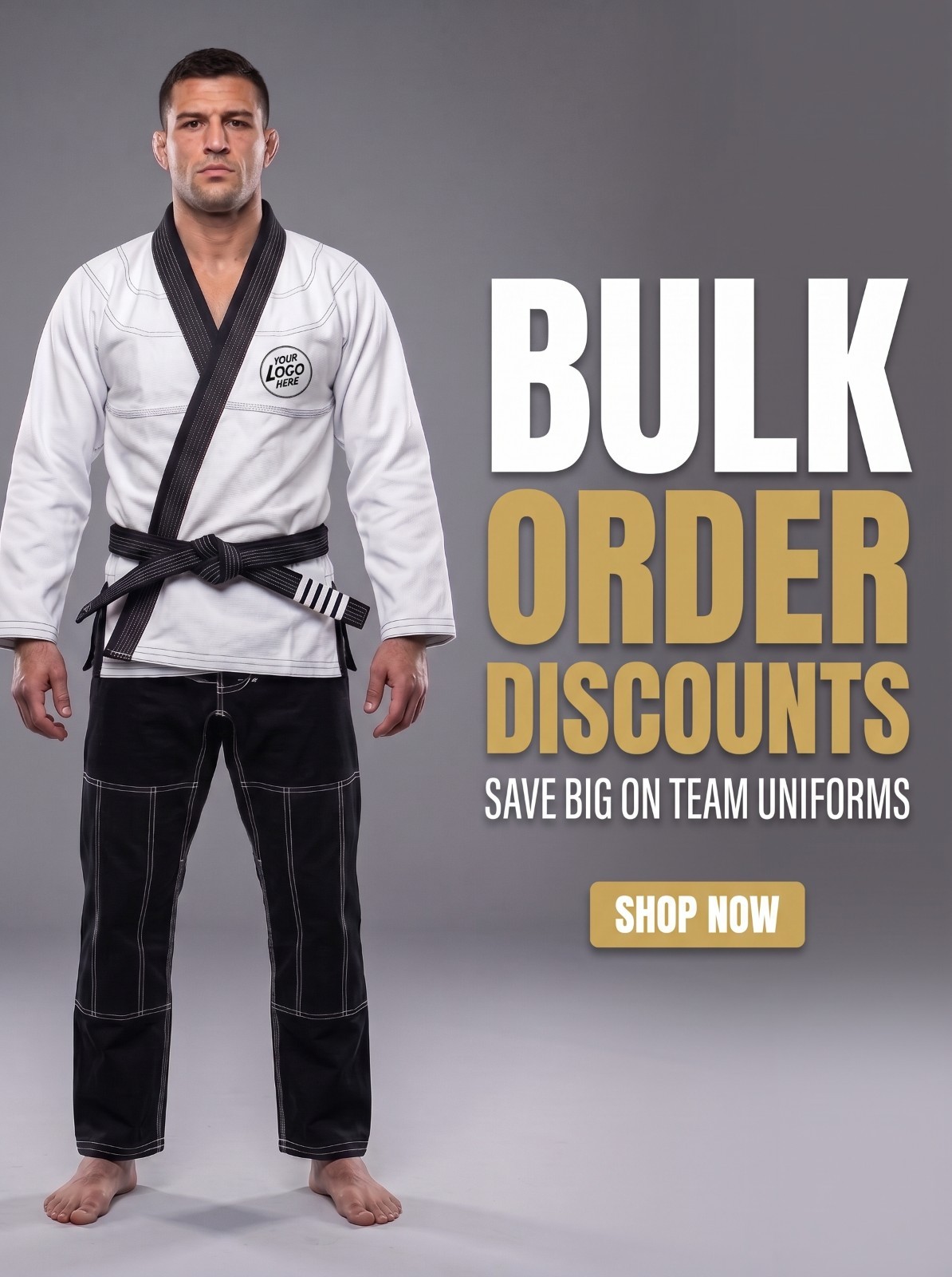 Premium Custom BJJ Gi | White 450 GSM Pearl Weave | 10 oz Ripstop Cotton Pants